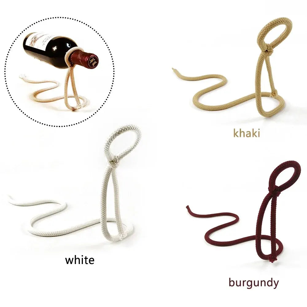 Magical Floating Rope Wine Rack